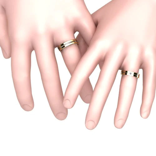 Par de Alianças de Casamento Noivado em Ouro 18k 5mm Slou