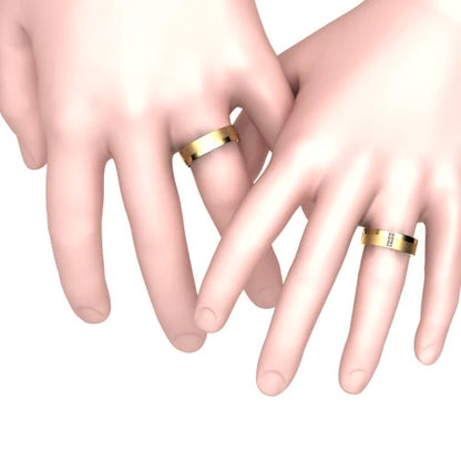 Par de Alianças de Casamento Noivado em Ouro 18k 5,5mm Sweet