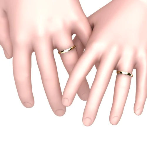 Par de Alianças de Casamento Noivado em Ouro 18k 2,5mm Sky