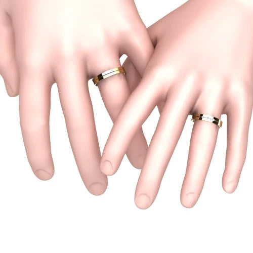 Par de Alianças de Casamento Noivado em Ouro 18k 4mm Tews