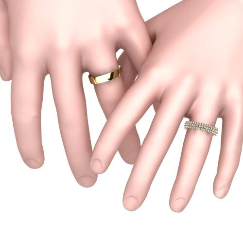 Par de Alianças de Casamento Noivado em Ouro 18k 4mm Sweet