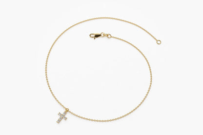 Pulseira  Feminina de Ouro 18k  Cruz  Diamantes
