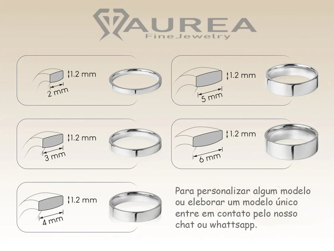 Aliança de casamento noivado ouro 18k 6 Gramas 6 mm Flat