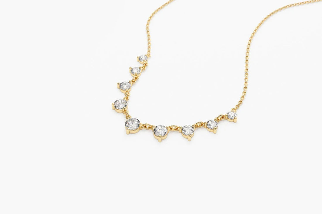 Corrente de ouro feminina Diamantes brilhantes