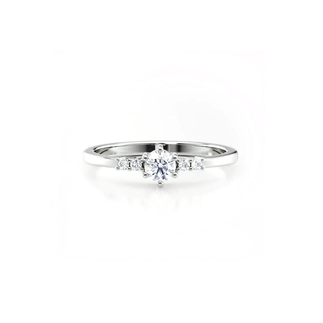 Anel de Noivado Solitario De Diamante Ouro 18k