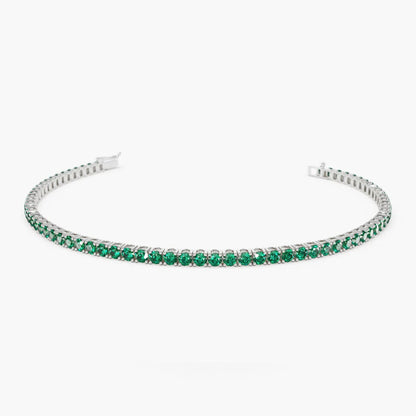 Pulseira de ouro feminina Esmeraldas Riviera