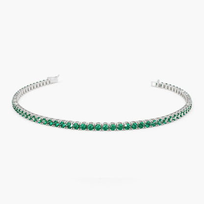 Pulseira de ouro feminina Esmeraldas Riviera