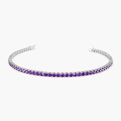 Pulseira de ouro feminina Ametista Riviera