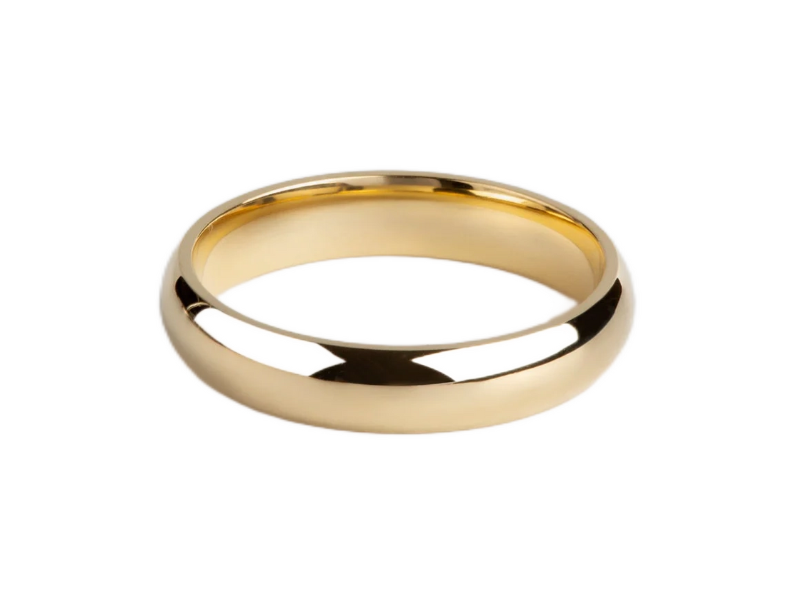 Aliança de noivado casamento ouro 18k 4 gramas 4mm tradiction