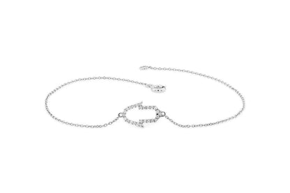 Pulseira Feminina de Ouro Amarelo 18k Hamsa Diamante Luxo
