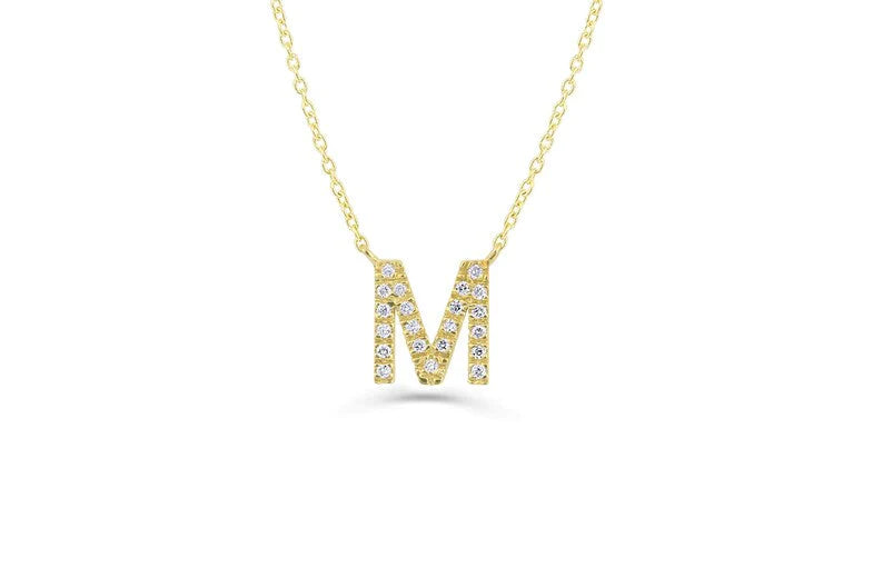 Colar Corrente Inicial Feminino em Ouro Branco 18k c/ Diamante