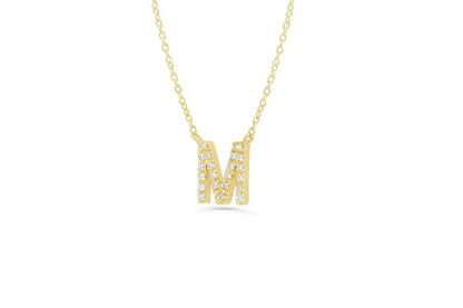 Colar Corrente Inicial Feminino em Ouro Branco 18k c/ Diamante