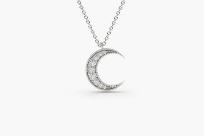 Corrente feminina ouro 18k amarelo lua  Diamantes luxo
