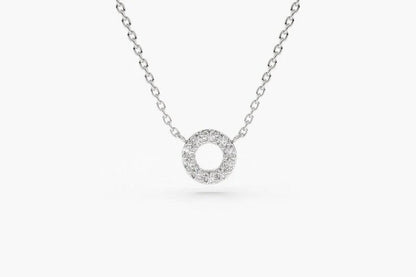 Colar Corrente Feminina em Ouro Amarelo 18k Circle C/ Diamantes