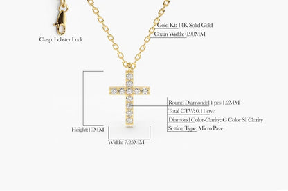Colar Corrente Feminina em Ouro Branco 18k De Cruz