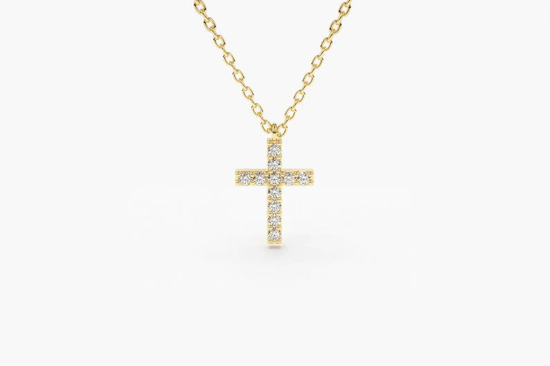 Colar Corrente Feminina em Ouro Amarelo 18k De Cruz