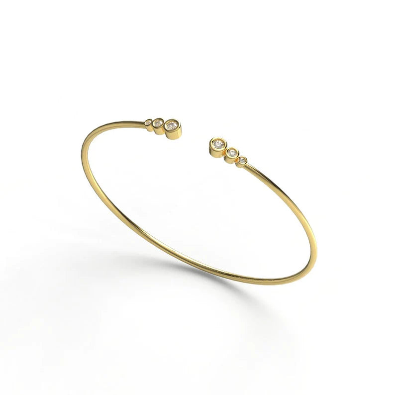 Pulseira Feminina de ouro 18k Bracelete diamantes