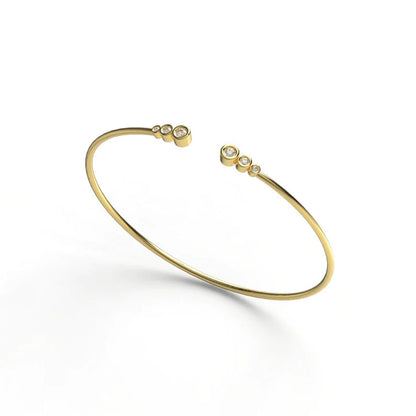 Pulseira Feminina de ouro 18k Bracelete diamantes