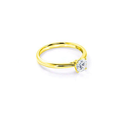 Anel Solitario De Ouro Amarelo 18k e Diamante Brilhante 70pts