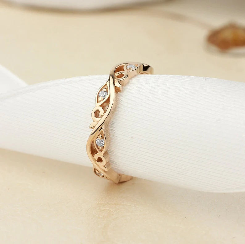Par de Alianças de casamento noivado  ouro 18k diamante Flowers