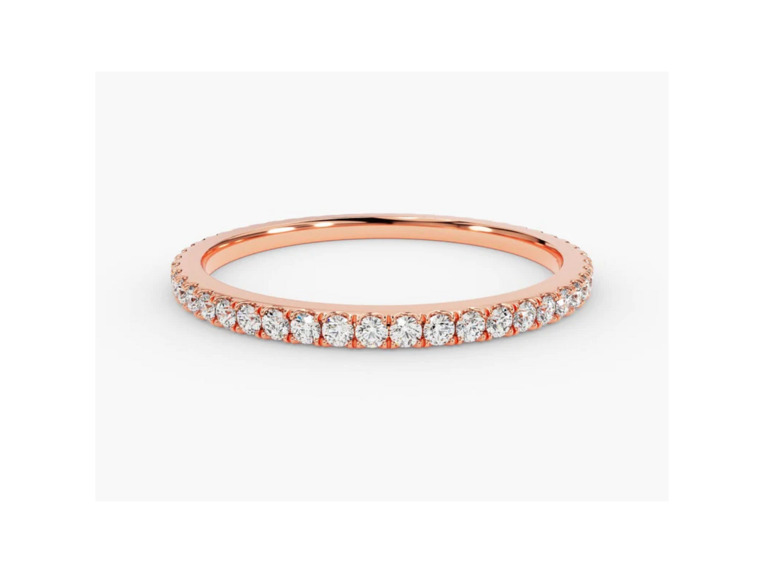 Anel de Ouro 18k Aparador Meia Aliança C/ Diamantes Brilhantes Carl