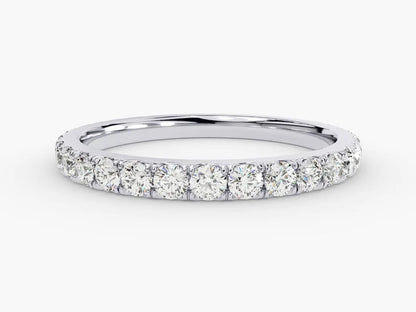 Anel de Ouro 18k Aparador Meia Aliança C/ Diamantes Brilhantes Sophia