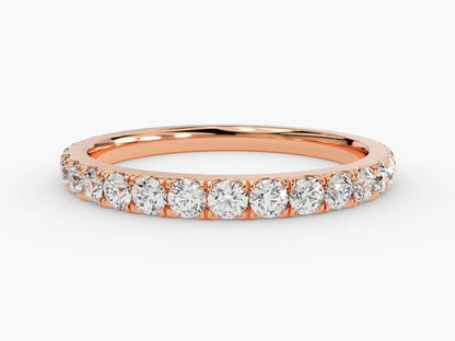 Anel de Ouro 18k Aparador Meia Aliança C/ Diamantes Brilhantes Sophia