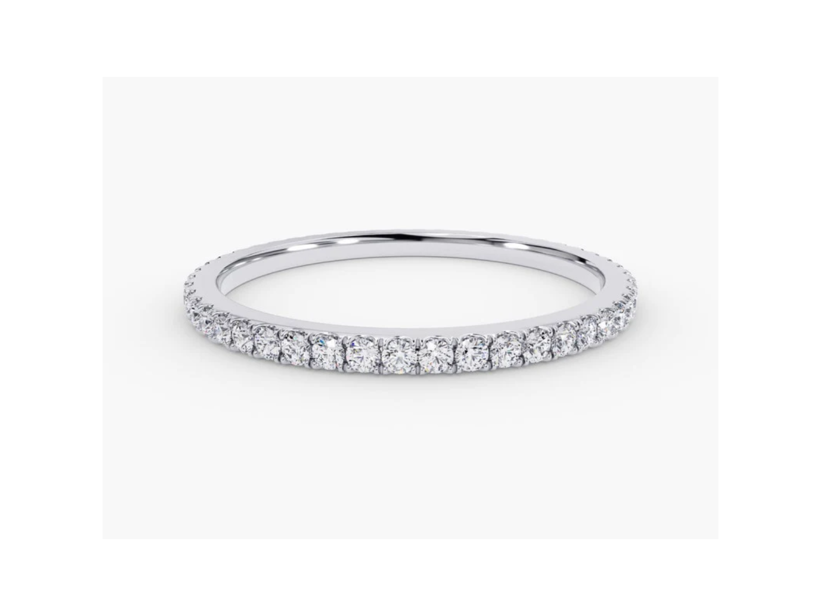Anel de Ouro 18k Aparador Meia Aliança c/ Diamantes Brilhantes Eterno