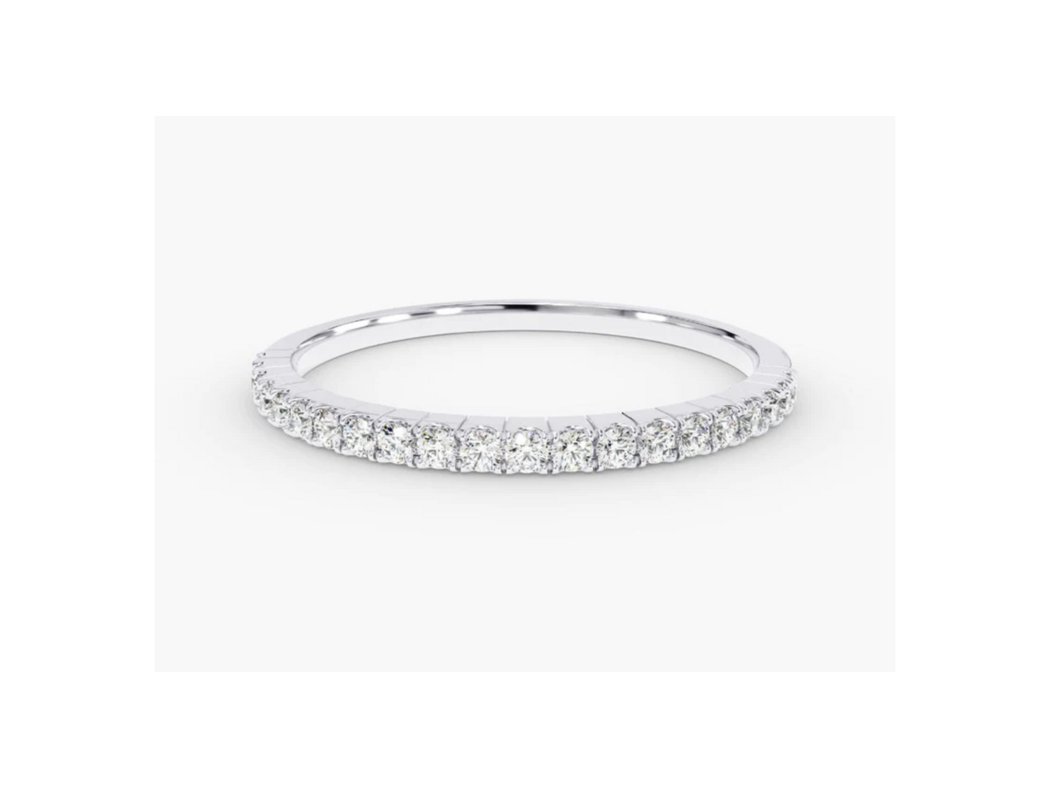 Anel de Ouro 18k Aparador Meia Aliança C/ Diamantes Brilhantes Joana