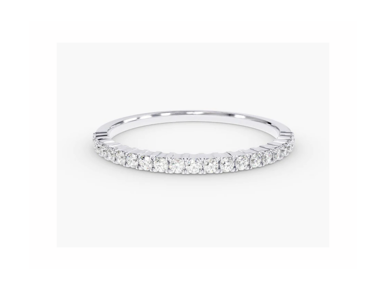 Anel de Ouro 18k Aparador Meia Aliança C/ Diamantes Brilhantes Half