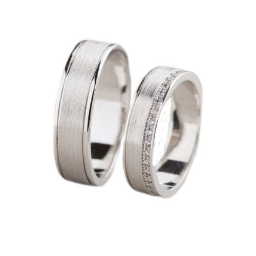 Par de Alianças de casamento noivado  ouro 18k diamante Vivid