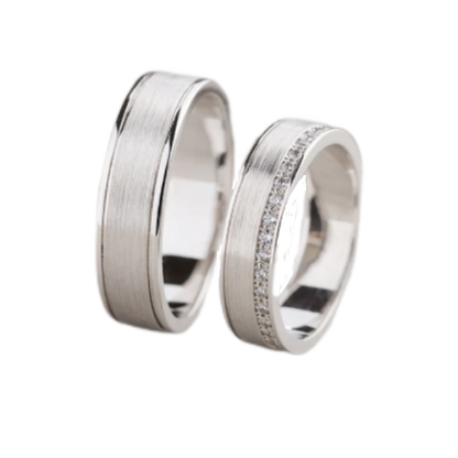 Par de Alianças de casamento noivado  ouro 18k diamante Vivid