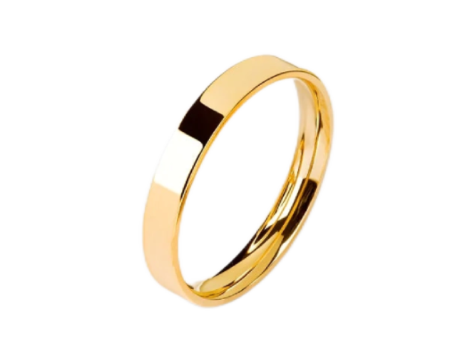 Aliança De Casamento Noivado Ouro 18k 3 Gramas 3 Mm Flat