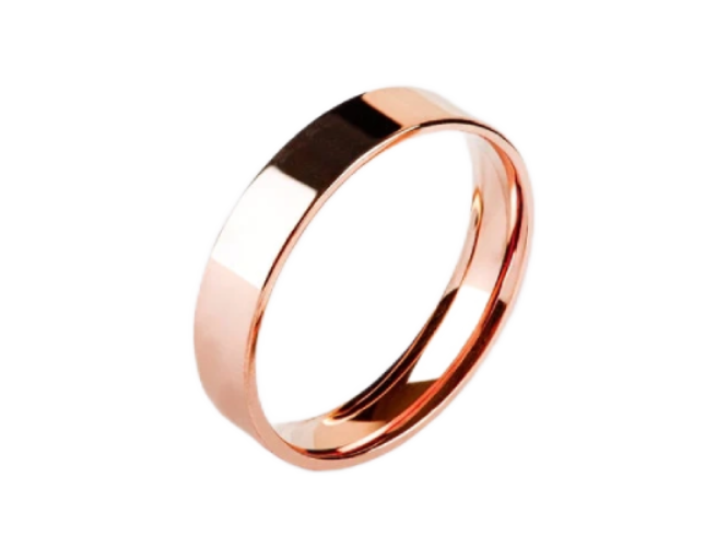 Aliança de casamento noivado ouro 18k 4 gramas 4mm Flat