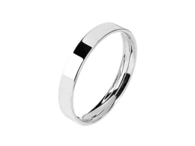 Aliança de casamento noivado ouro 18k 3 Gramas 3 mm Flat