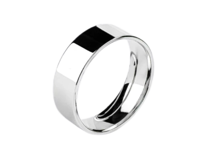 Aliança de casamento noivado ouro 18k 6 Gramas 6 mm Flat