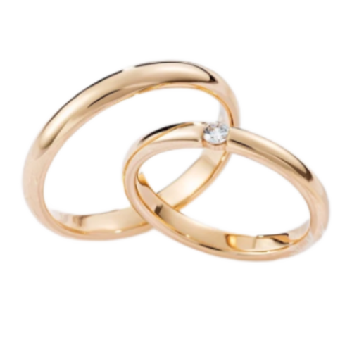 Par de Alianças de casamento noivado ouro 18k diamante Luna