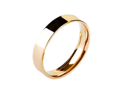 Aliança de casamento noivado ouro 18k 4 gramas 4mm Flat