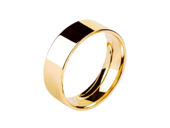 Aliança De Casamento Noivado Ouro 18k 6 Gramas 6 Mm Flat