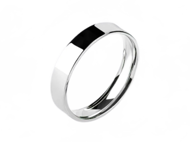 Aliança de casamento noivado ouro 18k 4 Gramas 4 mm Flat