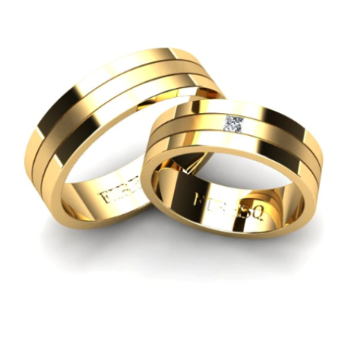 Par de Alianças de Casamento Noivado em Ouro 18k 6mm Sweet