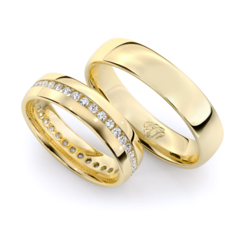 Par de Alianças de Casamento Noivado em Ouro 18k 4,5mm Soul