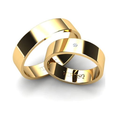 Par de Alianças de Casamento Noivado em Ouro 18k 5mm Sweet