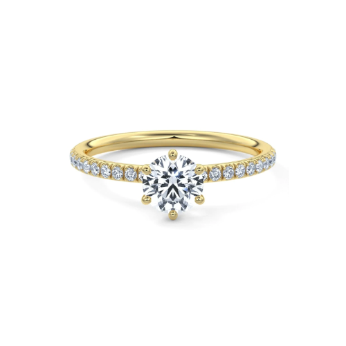 Anel de Noivado Solitario De Diamante Ouro 18k  15 pts Classic