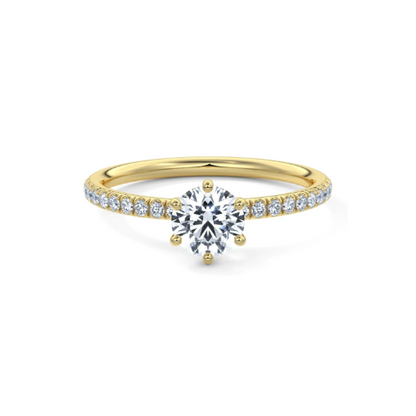 Anel de Noivado Solitario De Diamante Ouro 18k  15 pts Classic