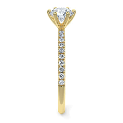Anel de Noivado Solitario De Diamante Ouro 18k  15 pts Classic