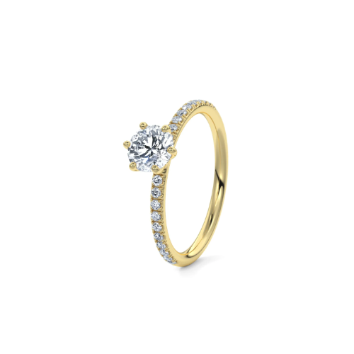 Anel de Noivado Solitario De Diamante Ouro 18k  15 pts Classic