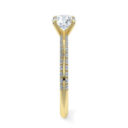 Anel de Noivado Solitario De Diamante Ouro 18k  15 pts Luxo