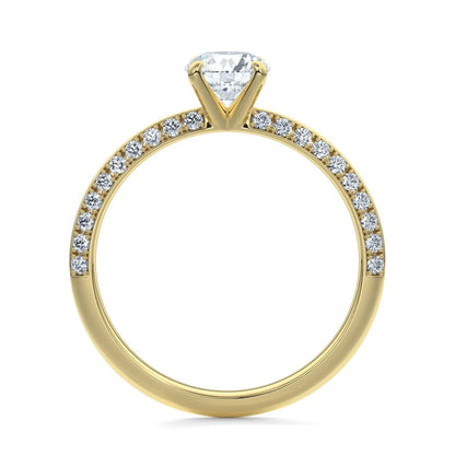 Anel de Noivado Solitario De Diamante Ouro 18k  15 pts Luxo