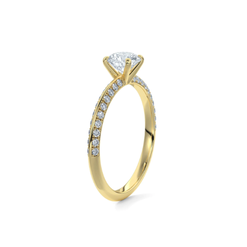 Anel de Noivado Solitario De Diamante Ouro 18k  15 pts Luxo